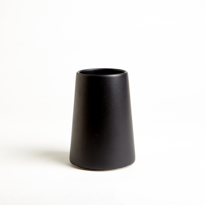 Moda at Home 4.75-in Matte Black Ceramic Tumbler