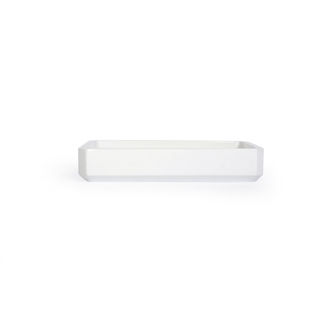 Moda at Home Kavala Resin Glossy White Soap Dish