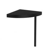 Corner Table - Quarter-Round - Black Aluminum
