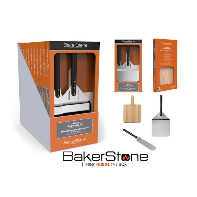 Ensemble d'ustensiles à barbecue en acier inoxydable par BakerStone