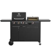 Centre de cuisson extérieur au propane Bakerstone à 3 brûleurs avec four à pizza