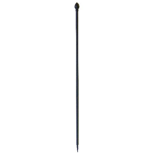 Grapevine Victorian Fence Post - Metal - 38-in - Black