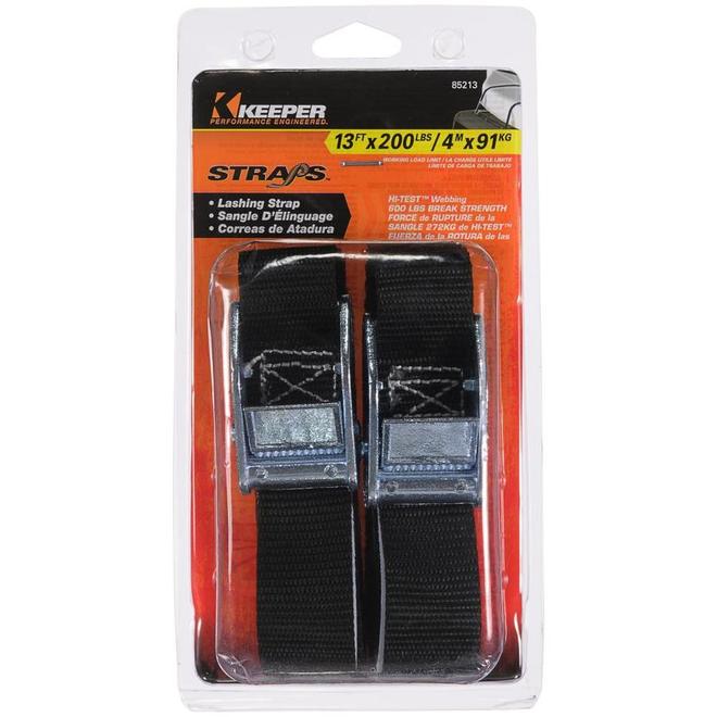 TheSiliconValley 8-Pack Lashing Straps With Cam Buckles - 550lb Capacity, Orange Polyester