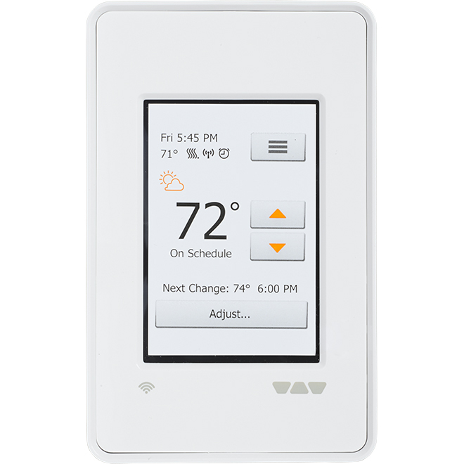 Ditra-Heat Wi-Fi Thermostat - 3.5" x 6" - PVC - White