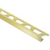 Shiene Tile Edge Trim in Satin Brass - 1/2 x 98 1/2-in