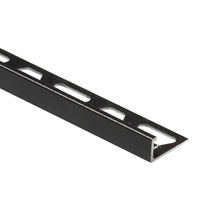 Shiene Tile Edge Trim in Matte Black - 1/2 x 98 1/2-in