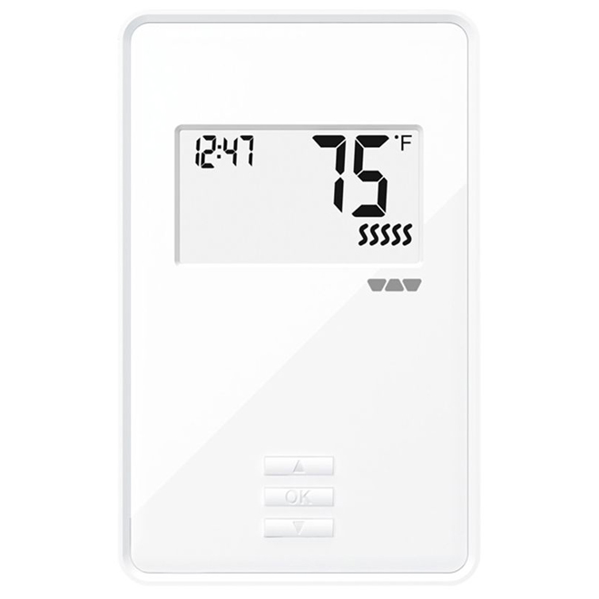 Thermostat numérique non programmable pour le système DITRA-HEAT, blanc éclatant