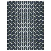 Indoor or Outdoor Chevron Rug - 8' X 10' - Blue