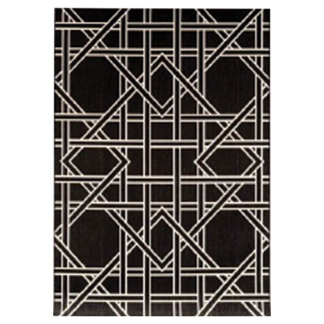 Allen + Roth Outdoor Rug - Geometric Model - 8’ X 10’ - Black 31487690-8X10 Allen + Roth Outdoor Rug - Geometric Model - 8’ X 10’ - Black 31487690-8X10