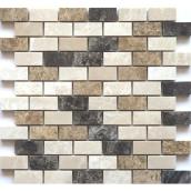 Faber 12-in x 13-in Spanish Blend Marble Mosaic Wall Tile
