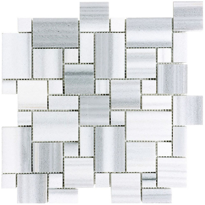 13-in Equator Marble Pattern Mosaic Natural Stone Wall Tile
