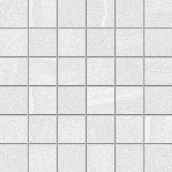 Faber Kirkby Matte White Porcelain Tile Mosaic - 12 x 12-in