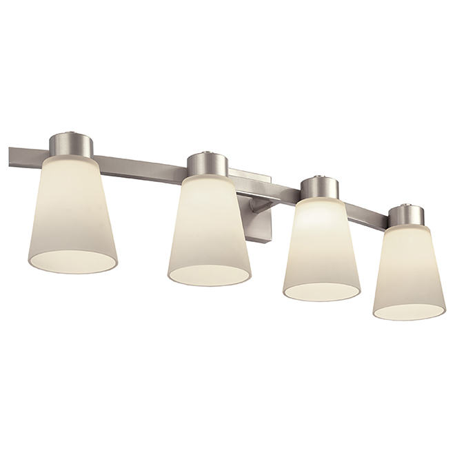 Style Selections Portfolio Wall Sconce, Nickel Bathroom Wall Light Fixtures