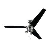 Ceiling Fan - Steel - 56'' - 3 Lights - Brushed Nickels