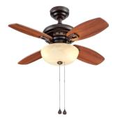 Ceiling Fan - Steel/Wood - 32'' - 4 Light - Bronze