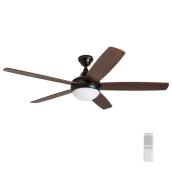 Harbor Breeze Ocean Grove 52-in Oil Rubbed Bronze LED Remote-Controlled Ceiling Fan - 5-Blade