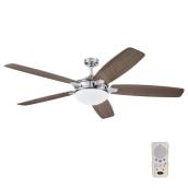 Harbor Breeze Coastal Key 70-in Brushed Nickel LED Remote-Controlled Ceiling Fan - 5-Blade