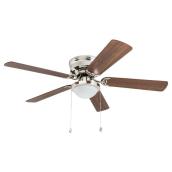 Harbor Breeze Armitage 52-in Brushed Nickel with Lighting Ceiling Fan - 5-Blade