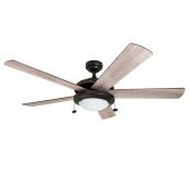 Harbor Breeze Traditional 52-in 1-Light Ceiling Fan Oil-Rubbed Bronze 5 Blades