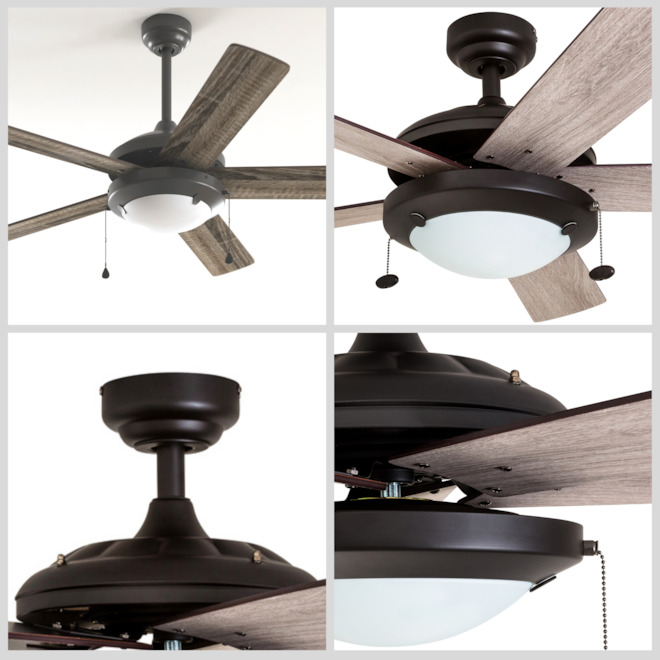 Harbor Breeze Traditional Ceiling Fan - Oil-Rubbed Bronze - 5 Blades -  52-in dia 41553 | RONA