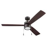 Harbor Breeze Navin 52-in Bronze LED Ceiling Fan - 3 Reversible Blades