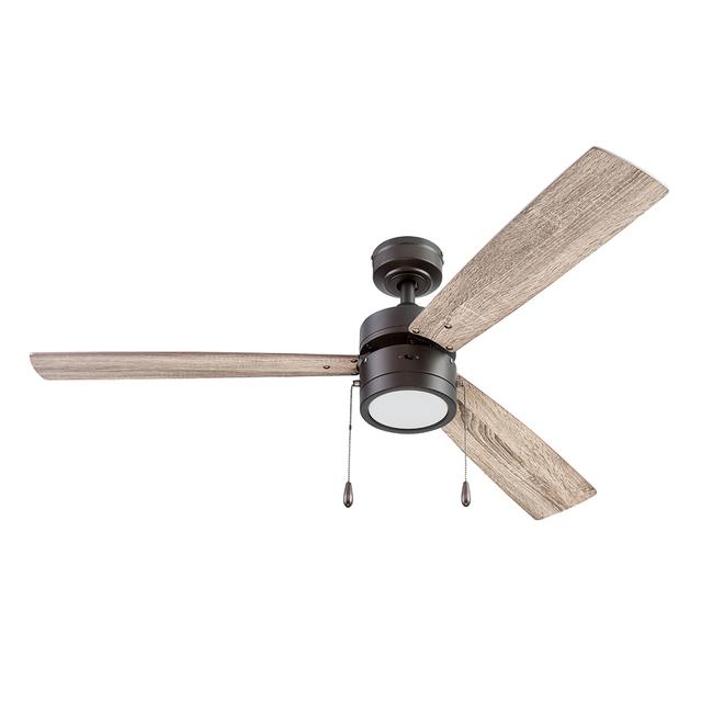 Ventilateur de plafond Navin par Harbor Breeze 52 po bronze DEL, 3 pales réversibles