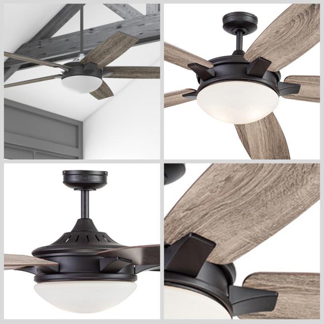 Harbor Breeze Coastal Key 70 in Bronze LED Remote Controlled Ceiling Fan 5 Blade