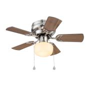 Harbor Breeze 1-Light Ceiling Fan 5 Reversible Blades Opal/Brushed Nickel 30-in dia