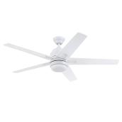 Harbor Breeze Flanagan 52-in White Indoor Remote Controlled Ceiling Fan - 5 Reversible Blades