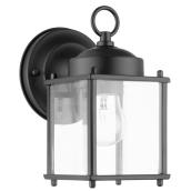 Project Source Black Square Outdoor Wall Sconce - 8.25-in