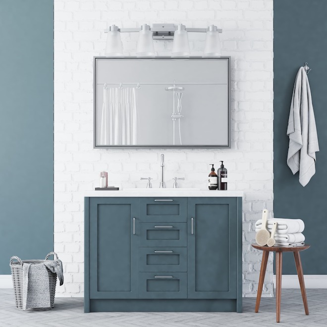 VALU+ 4-Light 30-in L 60 W Brushed Nickel Vanity Light