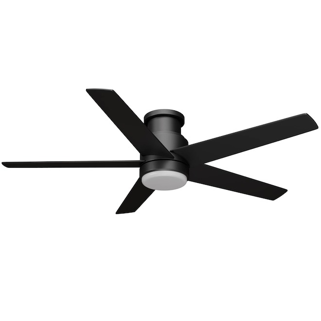 Landon & Co. Ceiling Fan 52-in with 3 Speeds and LED Light - Matte Black