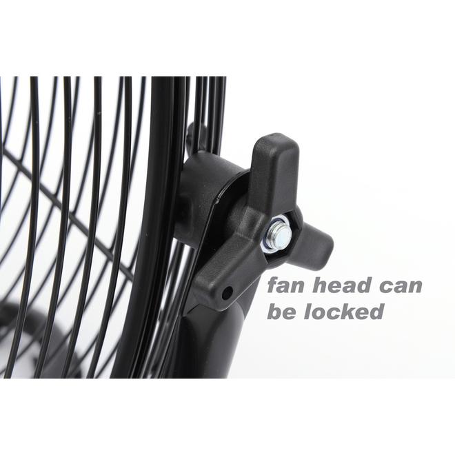 Utilitech 20-in 3-Speed Black Steel Commercial Fan