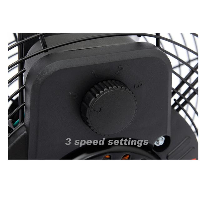 Utilitech 20-in 3-Speed Black Steel Commercial Fan