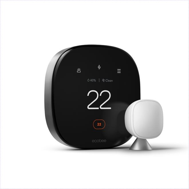 Thermostat et capteur Ecobee Smart Premium noir compatible Wi-Fi