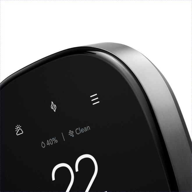 Thermostat et capteur Ecobee Smart Premium noir compatible Wi-Fi