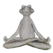 Meditating Frog Statue - 45 x 27 x 39.5 cm - Grey