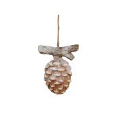 Holiday Living 3-Pack Resin Pinecone Shaped Ornements Wood