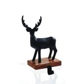 Holiday Living Black Resin Deer Stocking Holder
