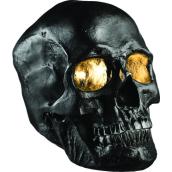 Holiday Living Halloween Skull with Light LED Black 5.62-in