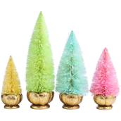 Holiday Living Ornament Trees Multiple Colors - 4/pk
