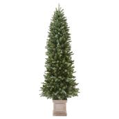 Sapin de Noël illuminé en pot, 6,5'