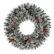 Couronne de Noël alimentée par piles Ellen Ville de Holiday Living, 50 lumières DEL blanc chaud, 30 po