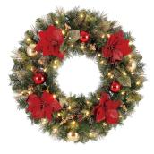 Couronne de Noël alimentée par piles Chesapeake de Holiday Living, 50 lumières DEL blanc chaud, 30 po