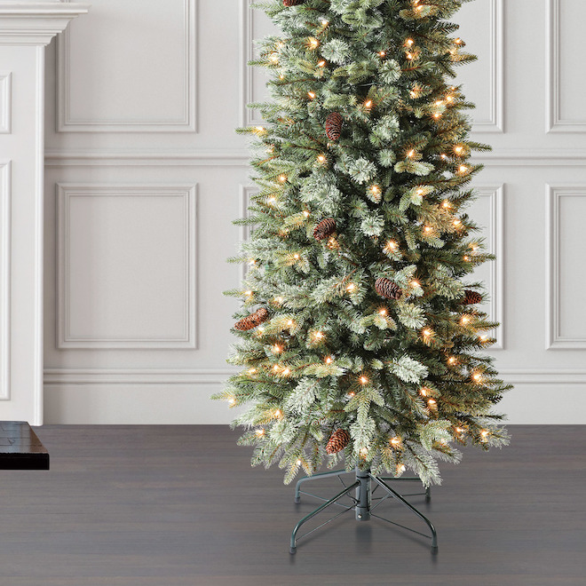 Holiday Living Artificial Illuminated Pencil Pine Tree - 7-ft - 210 Lights