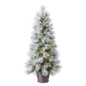 Holiday Living Berkshire Christmas Tree Pre-Decorated with Pine Cones 4-ft