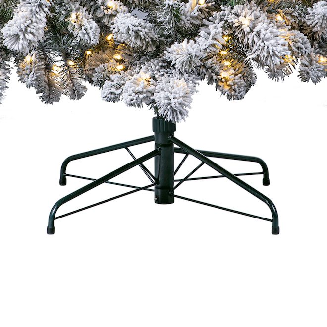 Holiday Living Glacier Tree White Metal Support LED 9-ft