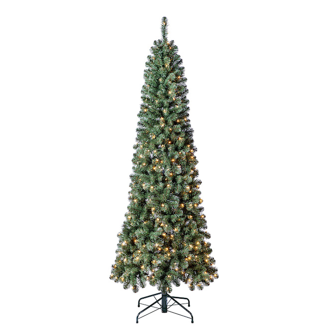 Célébrations BY Landon & Co. SONOMA, 7 pi arbre de noël artificiel illuminé étroit avec 300 Lumières