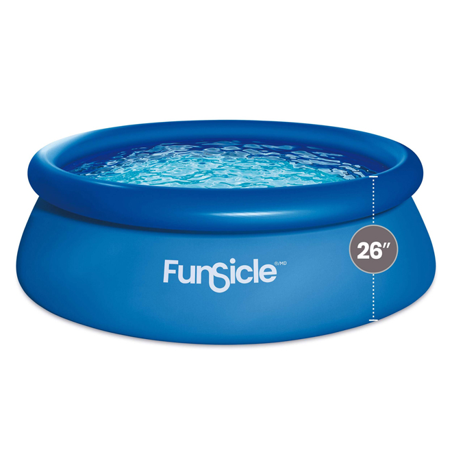Funsicle QuickSet 26-in x 8-ft Blue PVC Round Above Ground Pool - Quick Installation