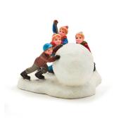 Boule de neige avec figurines pour village de Noël, polyrésine